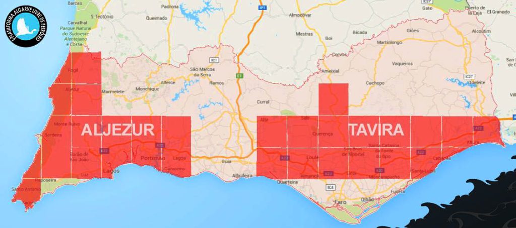 Áreas concessionadas para petróleo no Algarve