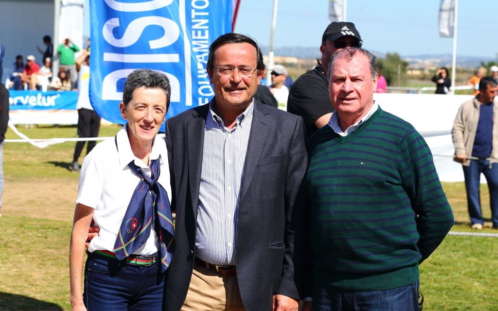 Carlos Silva e Sousa, entre dois campeões olímpicos - Rosa Mota e Carlos Lopes