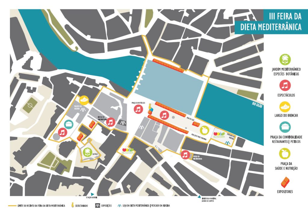 Mapa da Feira da Dieta Mediterrânica 2015