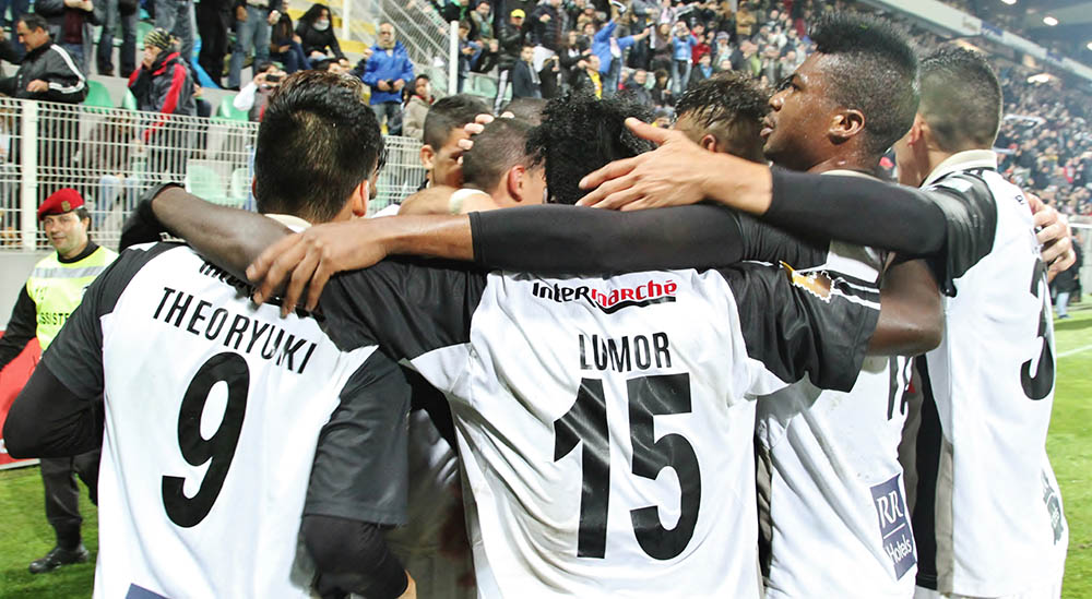 Festa dos jogadores do Portimonense