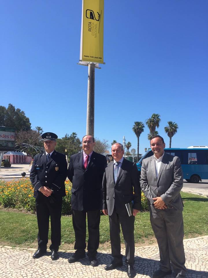 Rota EN2 assinalada em Faro