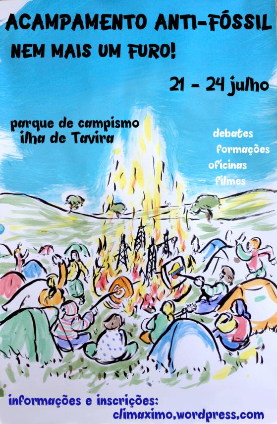 acampamento anti fóssil