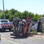 Sul Informação - Dois bombeiros feridos em despiste de viatura de Faro que seguia para um incêndio (com fotos)