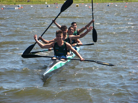 João Melo/ Bruno Ramos/ André Madeira/ Ricardo Martins - Medalha de Prata em K4 cadete 1000m