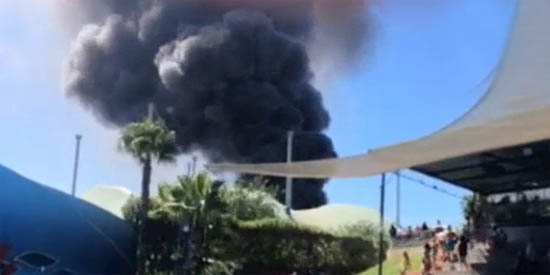 Incêndio no Zoomarine - foto de telemóvel, enviada pelo nosso leitor Carlos Barroca