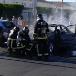 Sul Informação - Dois automóveis ardem no parque de estacionamento da Decathlon em Faro (com fotos)