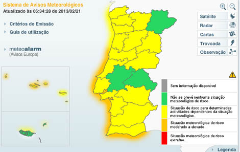 Sul Informação - Algarve sob aviso amarelo devido à chuva, vento e agitação marítima