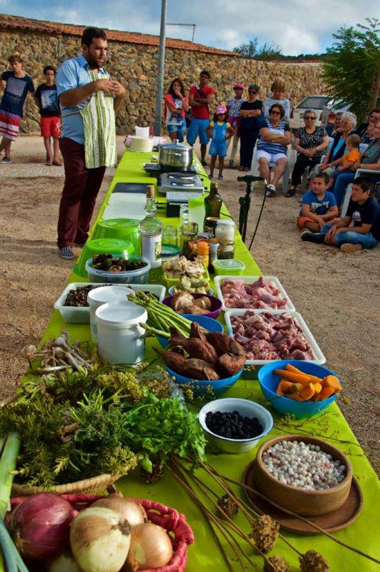 cozinhando na paisagem