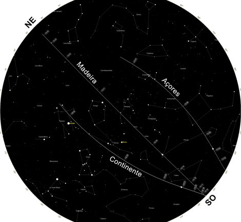 Sul Informação - Céu de Fevereiro: não há Lua Nova mas avista-se Estação Espacial Internacional