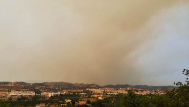 fogo visto a partir de Silves