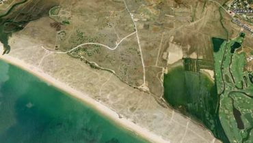 Vista aérea da Praia Grande|Site do Grupo Galilei a falar das praias privadas|Projeto da Praia Grande